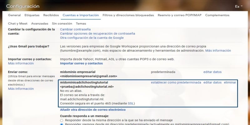 correo corporativo en Gmail