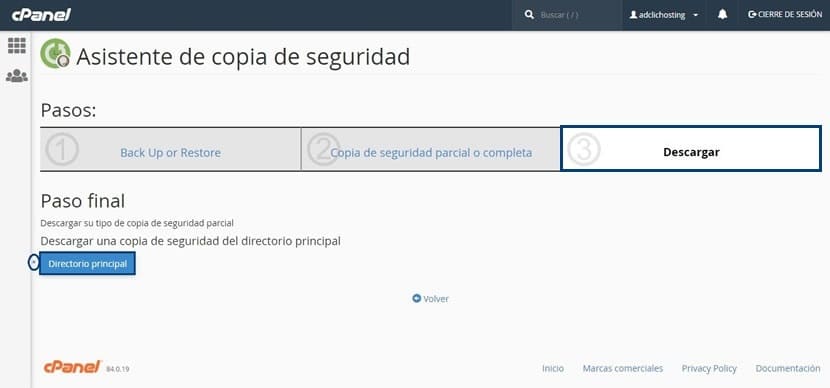 Asistente de copia de seguridad