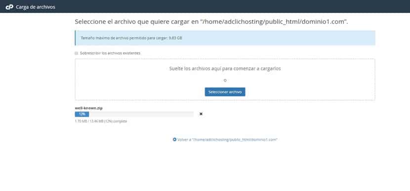 Subir sitio web