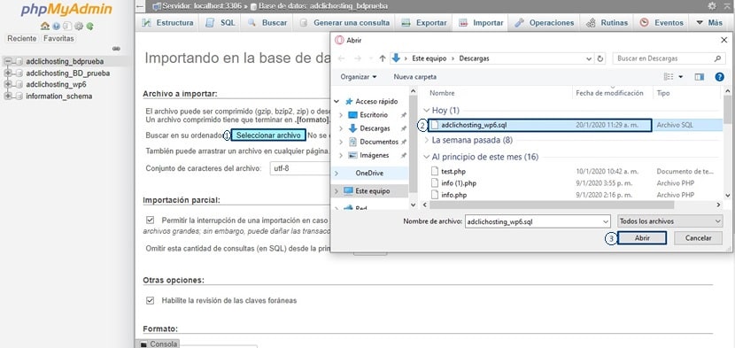 phpmyadmin-import