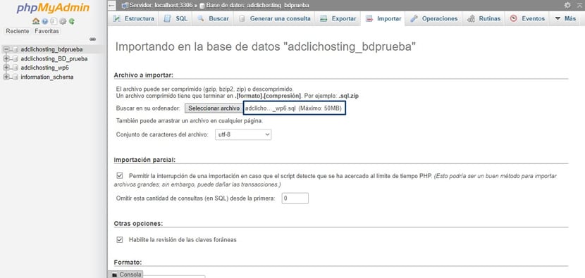 phpmyadmin-import