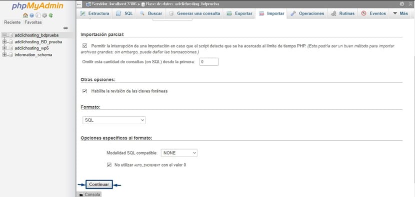 phpmyadmin-import