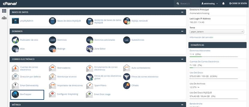 cpanel BoxTrapper