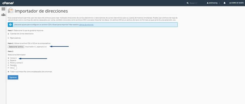 Importador de direcciones