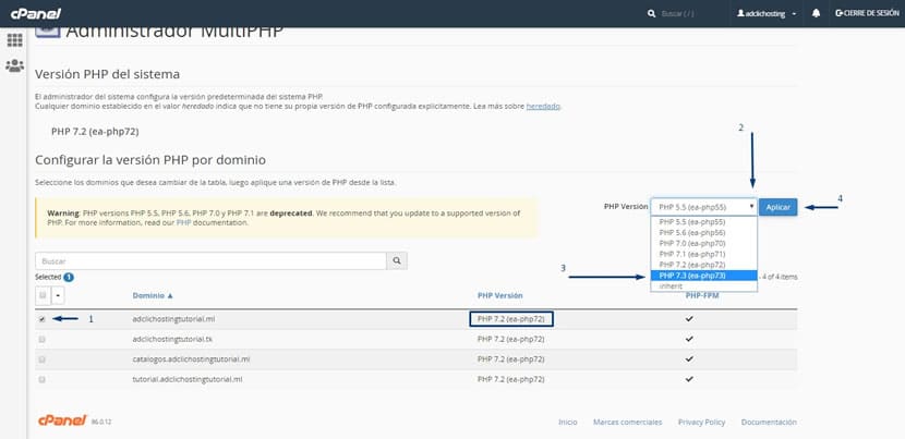 Administrador MultiPHP