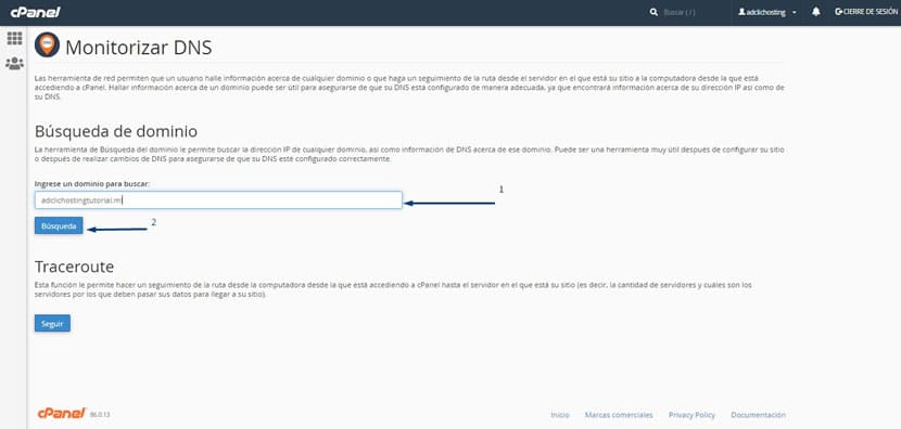 Monitorizar DNS
