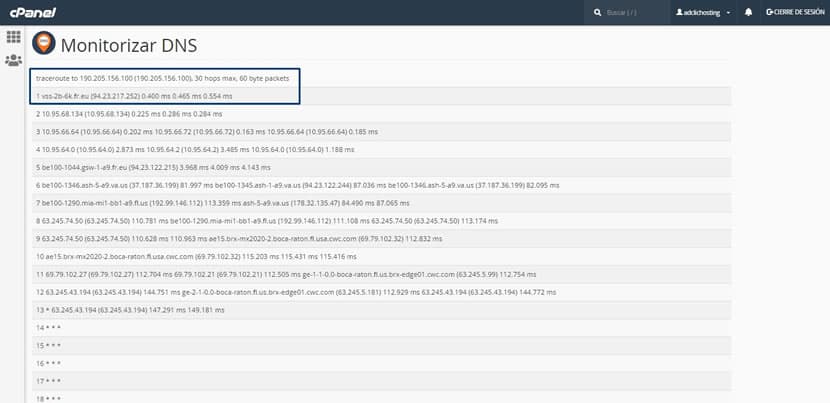 Monitorizar DNS