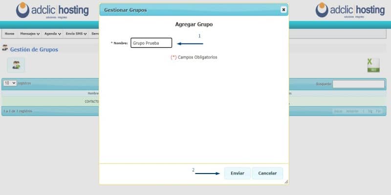 Crear grupos de contactos