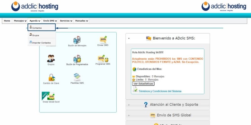 Importar contactos