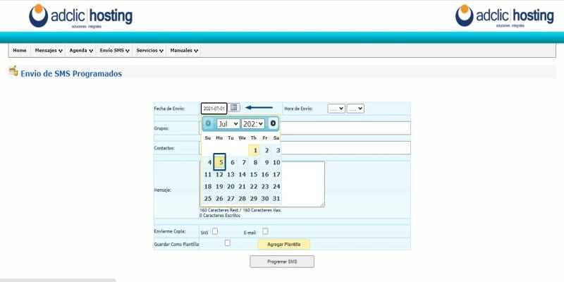 Programar envio