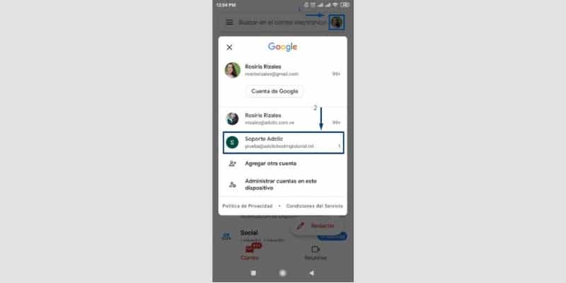 correo en el celular