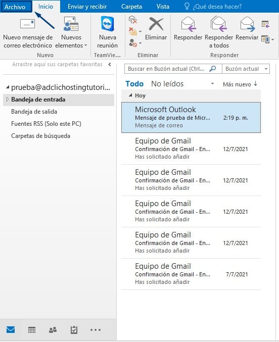 como hacer Backup de Outlook
