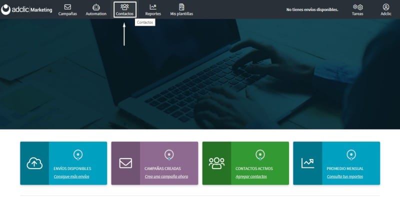 cargar lista de contactos