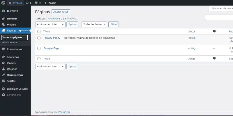Añadir Enlaces en WordPress